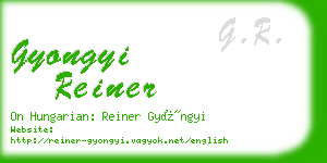 gyongyi reiner business card